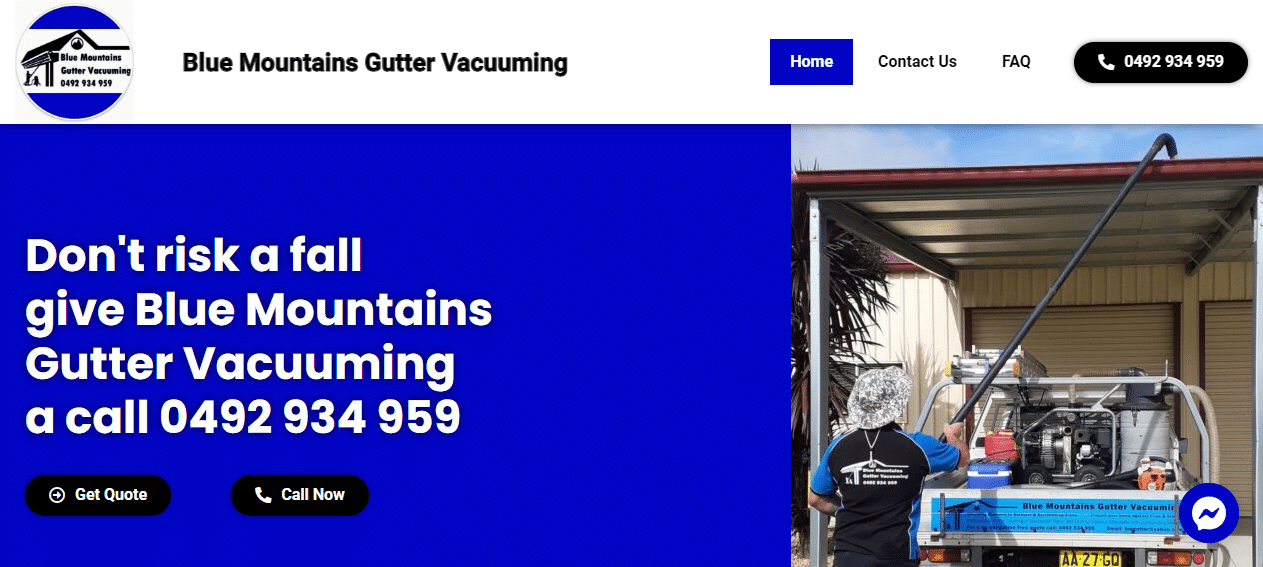 Gutter Vacuuming Service in the Blue Mountains, NSW, Australia