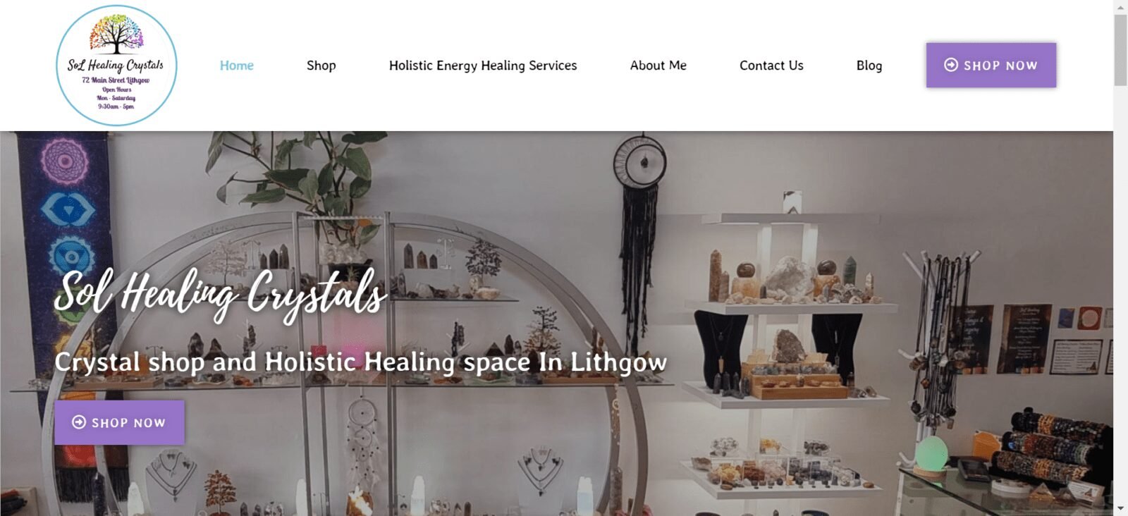 Crystal shop and holistic healing page based in Lithgow, Australia