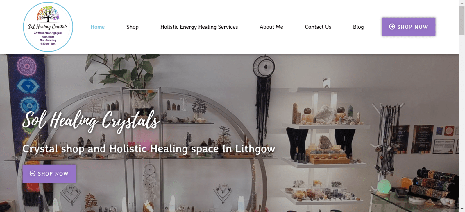 Crystal shop and holistic healing page based in Lithgow, Australia