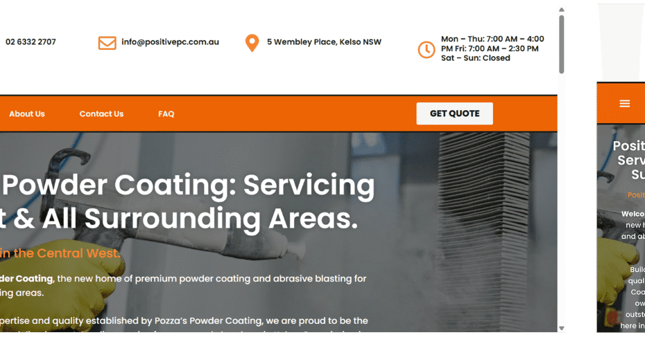 Positive Powder Coating Bathurst