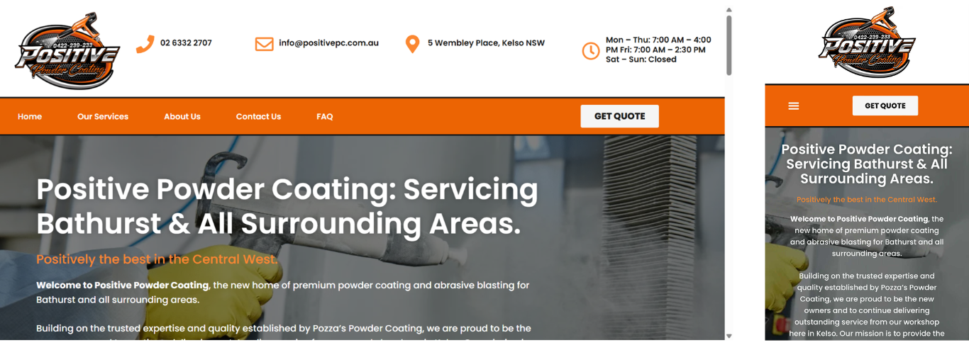 Positive Powder Coating Bathurst