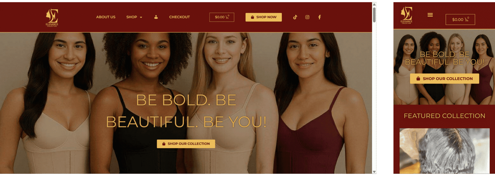 Example ecommerce website design by Easy Flow Web Design