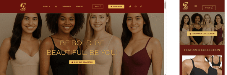 Elegance Collection ecommerce website project