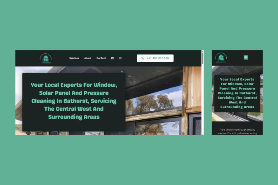 Dean’s Window Cleaning Website Design Case Study | Bathurst NSW