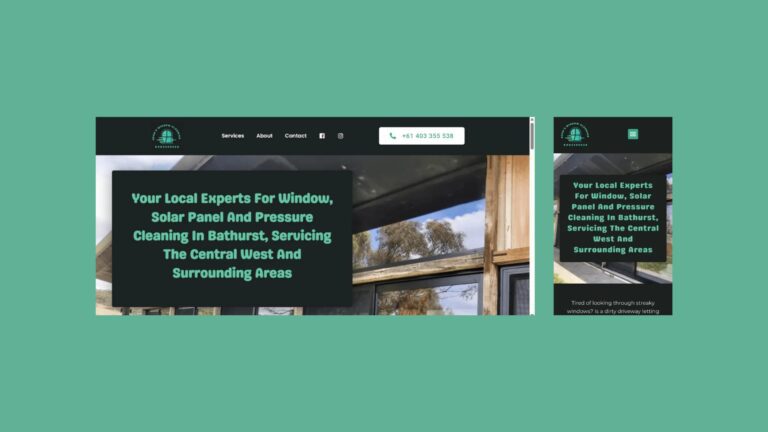Dean’s Window Cleaning Website Design Case Study | Bathurst NSW