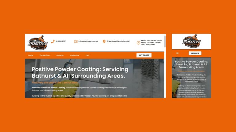 Case Study: Positive Powder Coating Website Design