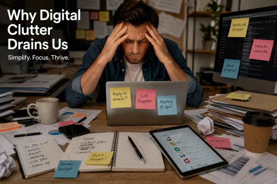 Digital clutter overload in the office